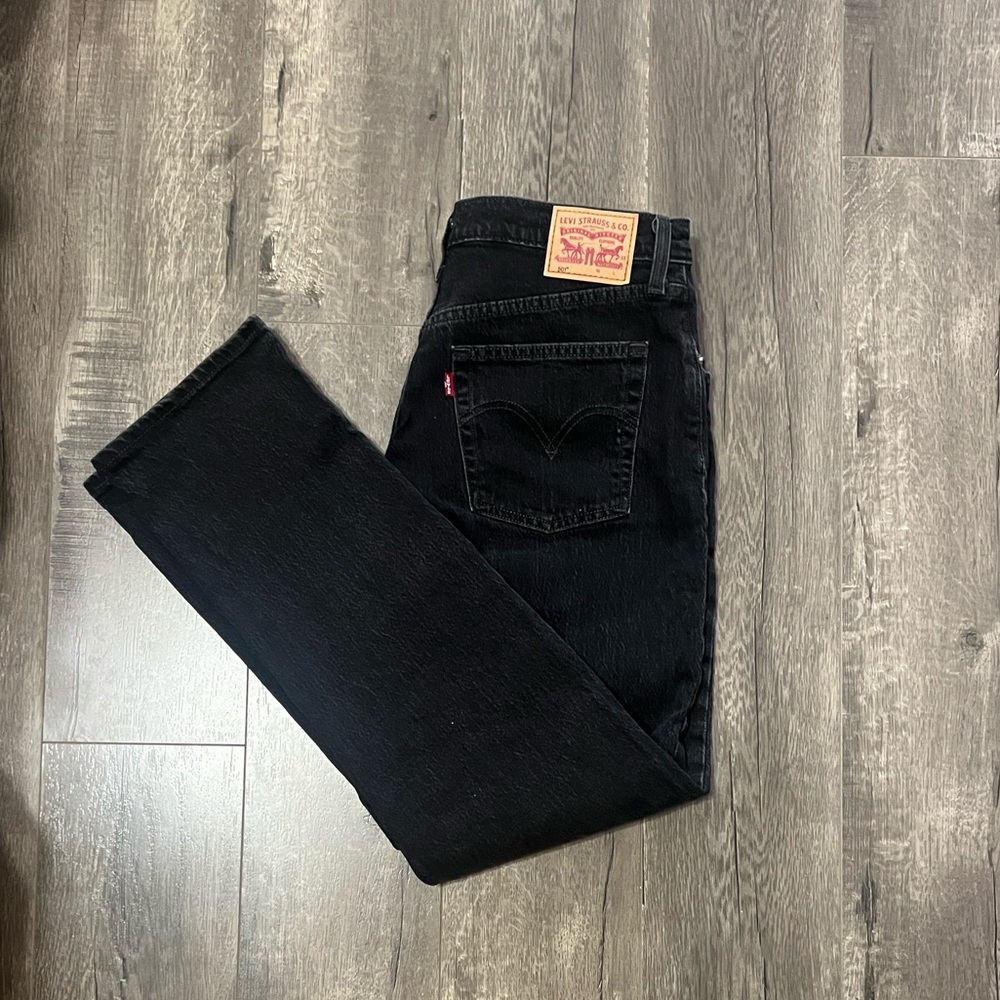 Levi's Black Straight Leg Women's Jeans with Studs